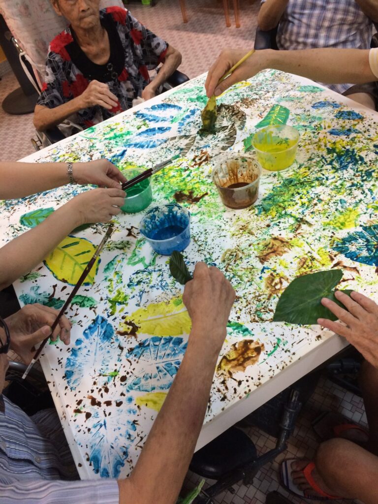 Art therapy group session